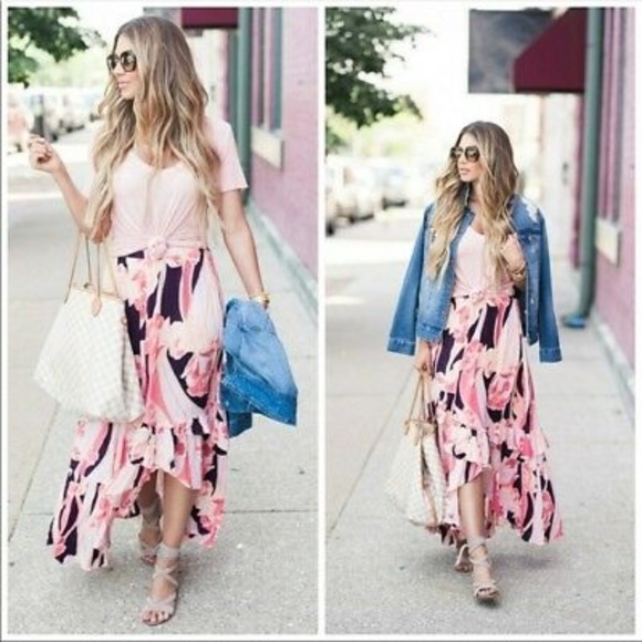 Free People Dresses & Skirts - FREE PEOPLE Lined Ruffled Bring back Summer Maxi 4
